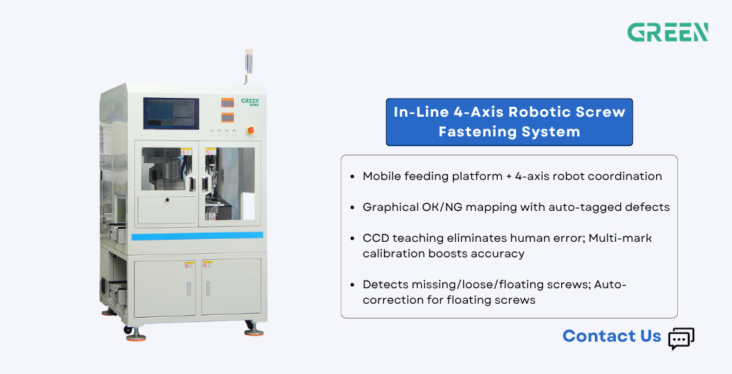 Vision-Guided Inline Screwing Machine